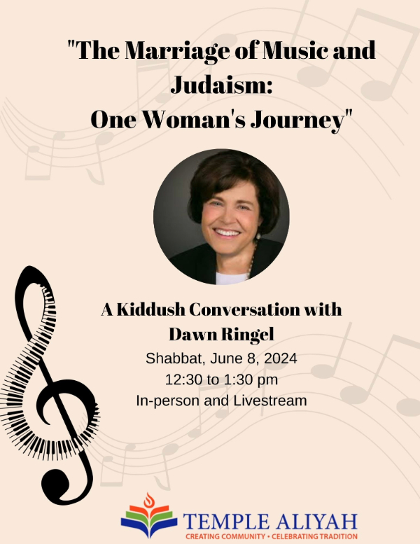 Kiddush Conversation: The Marriage of Music and Judaism: One Women’s Journey